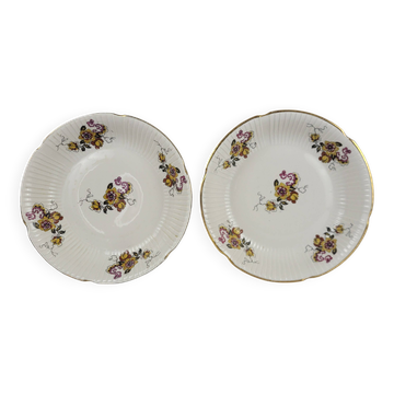 2 plats creux en porcelaine