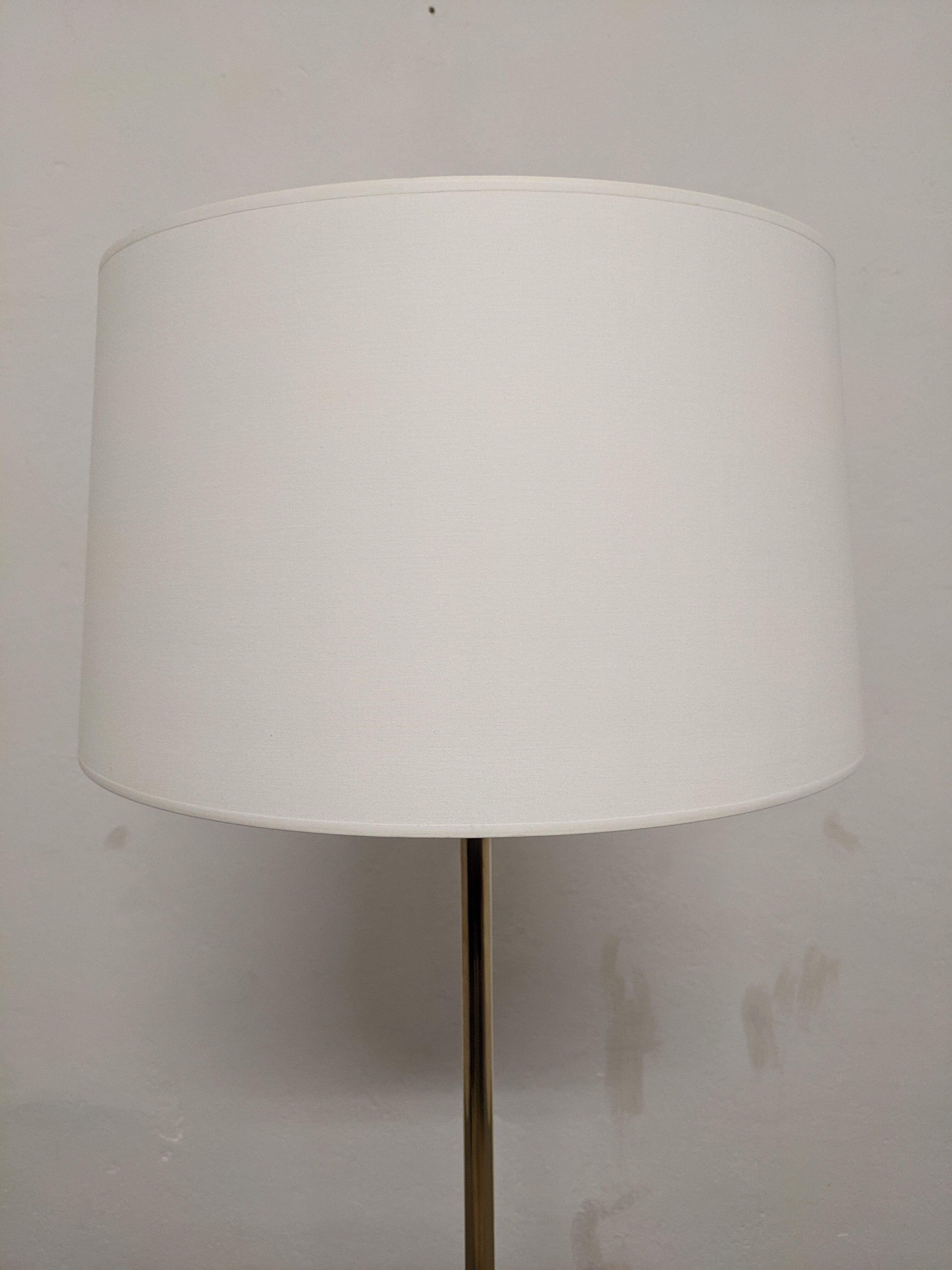 Minimalist bronze and brass floor lamp from the 50s/60s