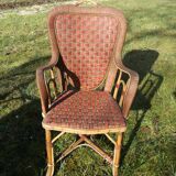 Fauteuil enfant en rotin et bambou ancienne