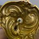 Louis XV style brass lamp foot floral motif and scrolls