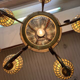Chandelier 80s mosaic glass