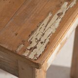 Paire de tables de chevet basses blanches anciennes (c.1920)