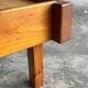 1970s Brutalist Danish Side Table in Solid Pine — Light Brown Natural Wood, Low Rectangular