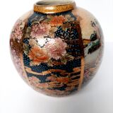 Vase boule craquelé satsuma