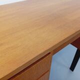 Vintage oak and black wood desk from the 60s
