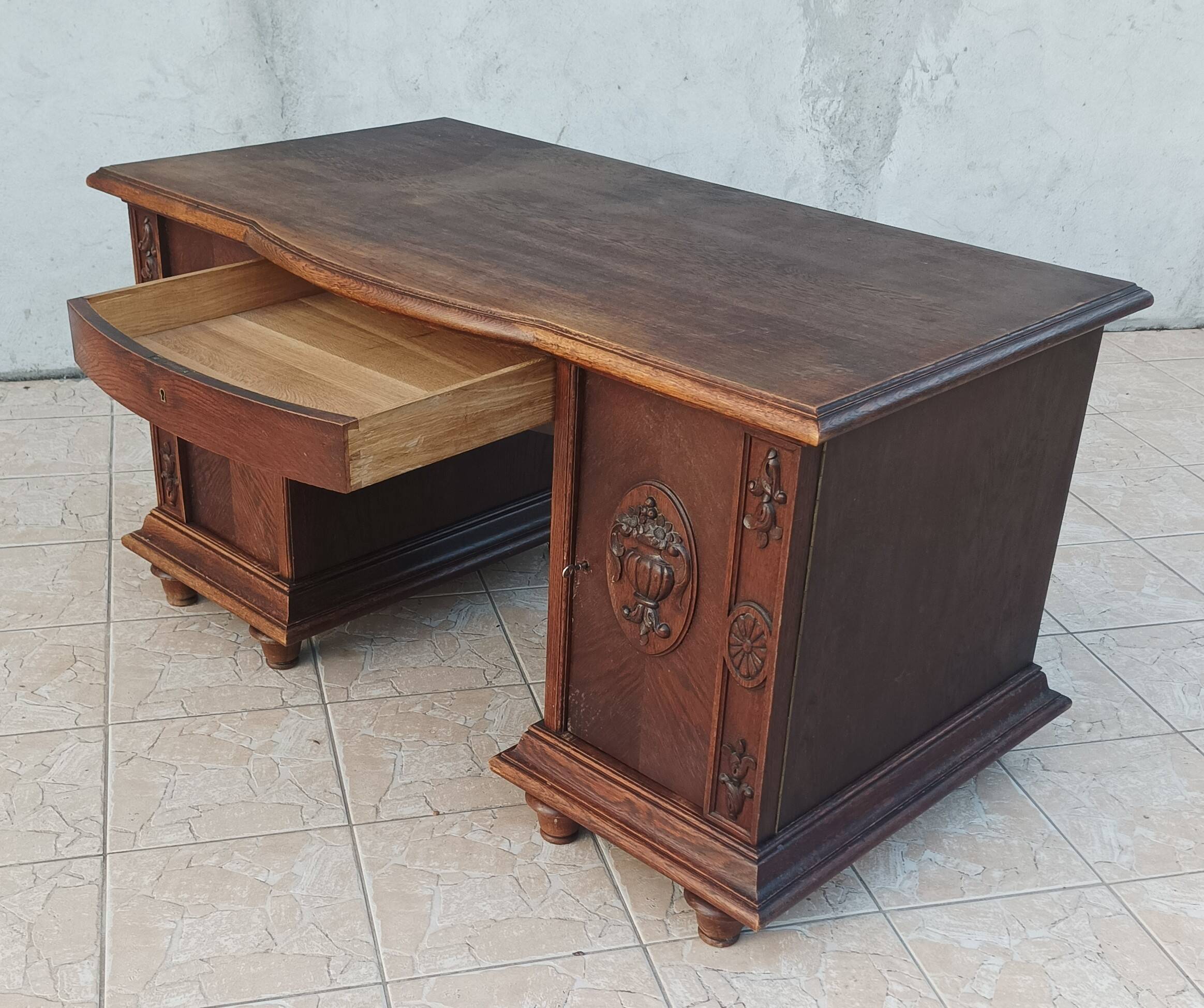 Art Deco oak desk