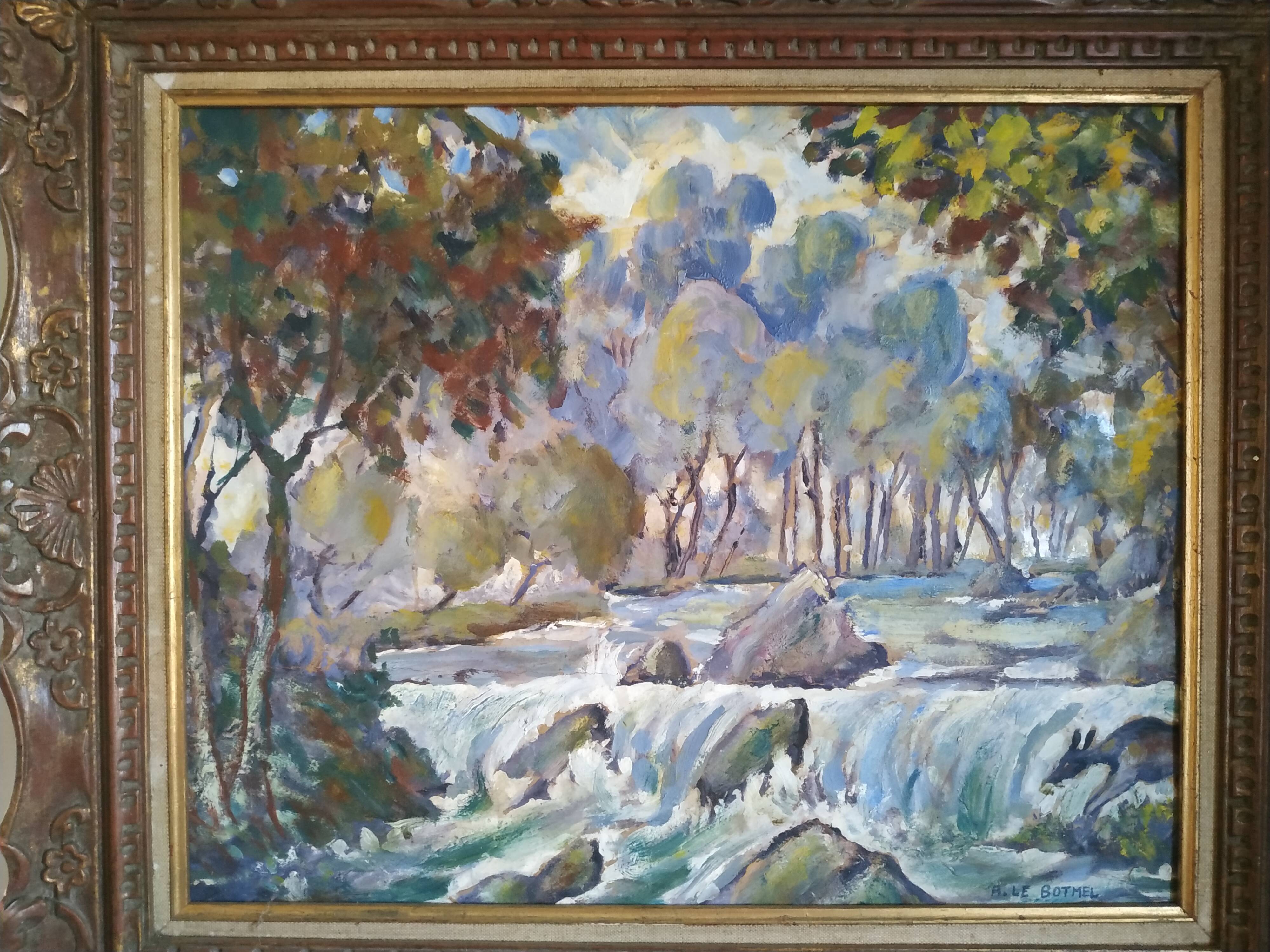 Oil on panel "the ford passage"