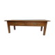 Solid wood coffee table 2 drawers 105 cm
