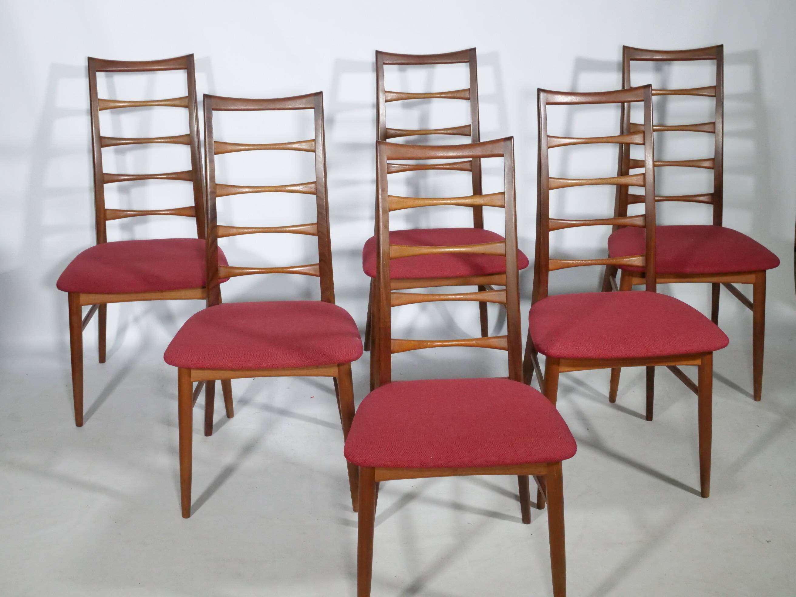 Set of 6 Teak Danish Design Dining Chairs from the 1960s by Nils Koefoed – Model LIS