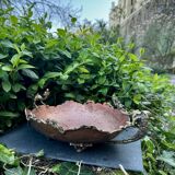 Large Art Nouveau copper fruit bowl Italy 1890s