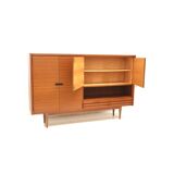 Large vintage highboard sideboard / wall unit made of teak from the 1960s