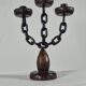 Vintage brutalist chain decor candleholder spain
