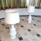 Large bisque porcelain table lamps from Kaiser, Germany 1960s, Set of 2