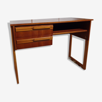 Bureau vintage des années 50 pied traineau teck