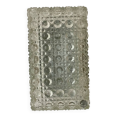Plafonnier rectangle en verre moulé