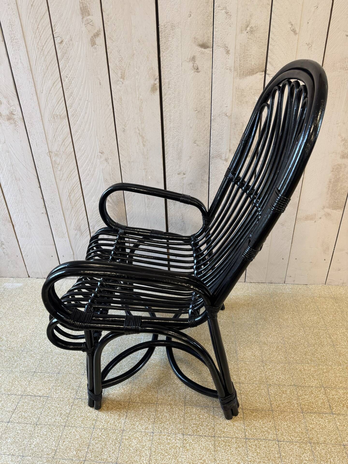 Bamboo and rattan armchair
