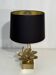 Bronze and brass lily pad lamp attributed to Maison Charles. Circa 1970.