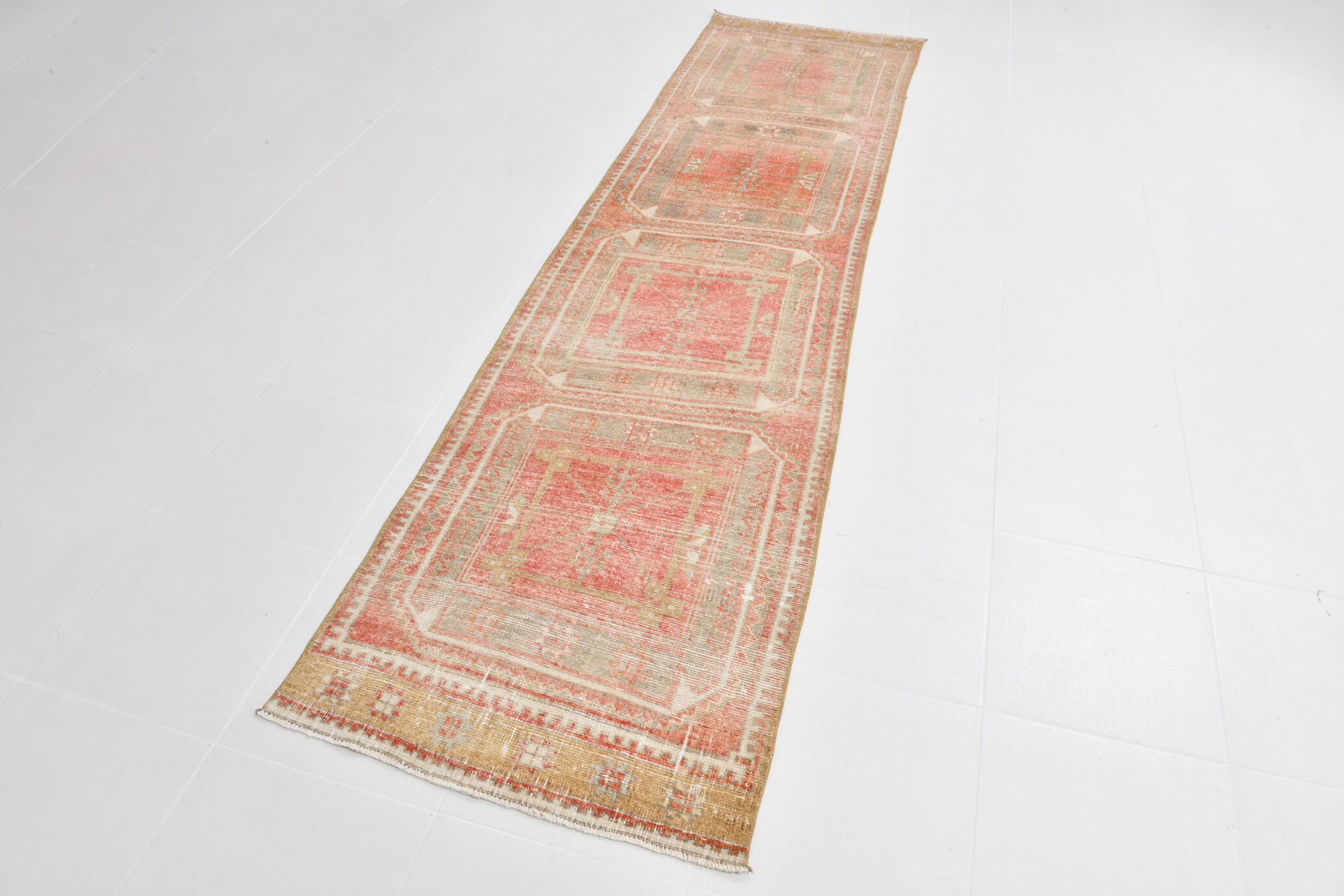 3x10 Turkish Vintage Runner Rug, 82x315Cm