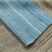 6x10 Blue Brown Handmade Kilim Rug, 190x308Cm