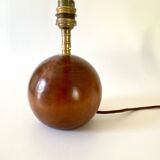 Wooden lamp, recent 2 M fabric cable, pagoda lampshade