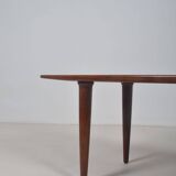 Danish coffee table in solid wood with beautiful design, 1960s