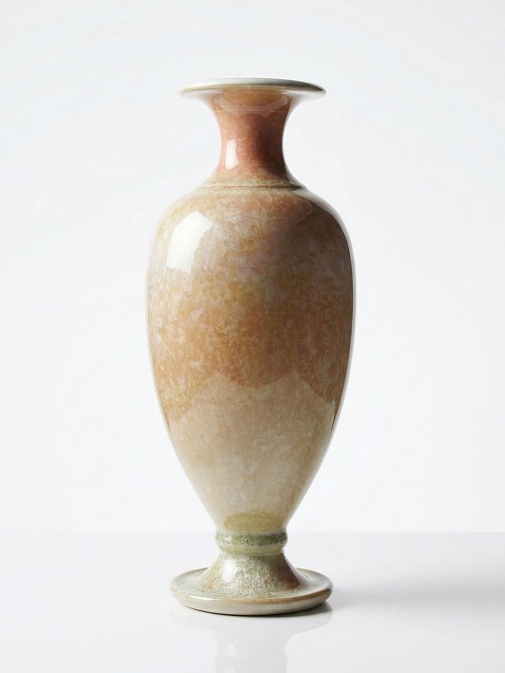 Baluster vase, ceramic with crystalline glaze, Bernard Guipouy, Atelier du Bol Doré.