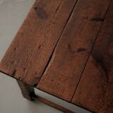 Large antique table in solid pine – France, around 1900