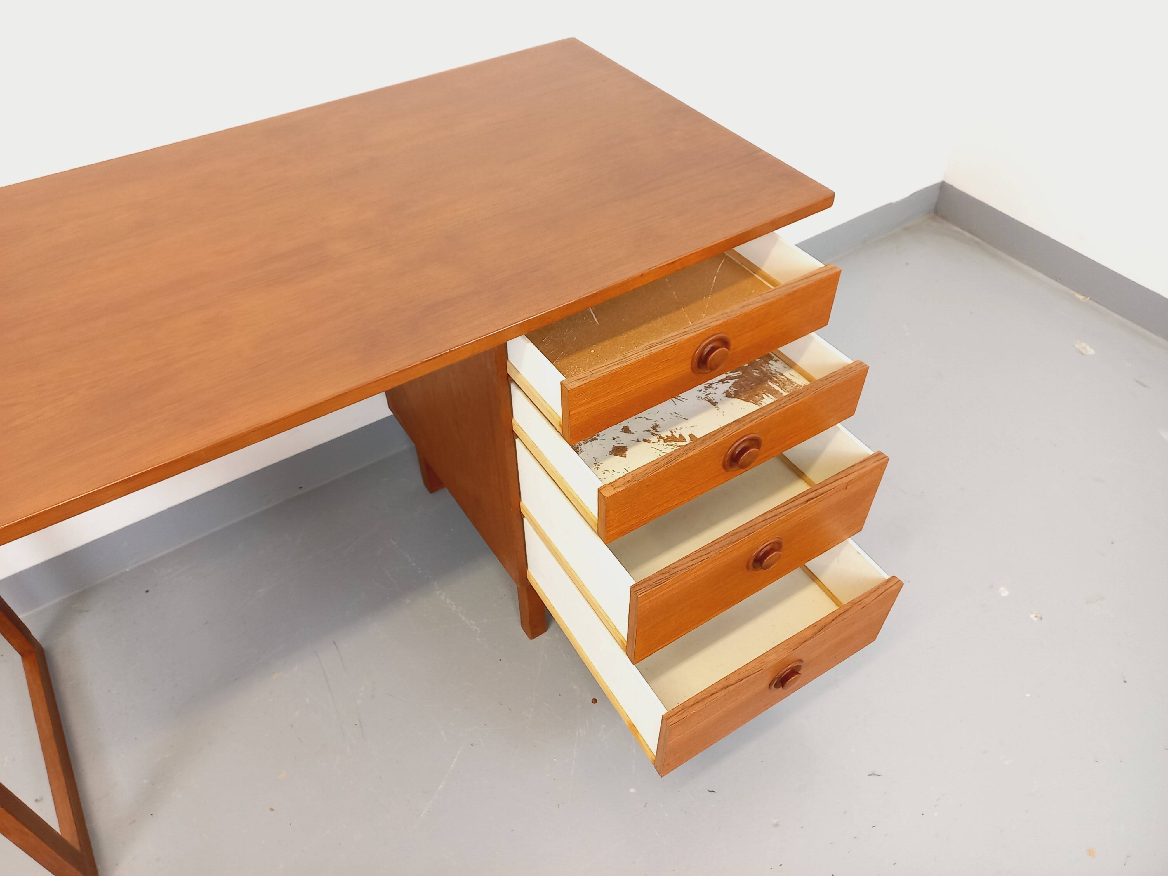 Vintage Scandinavian teak desk from the 60s