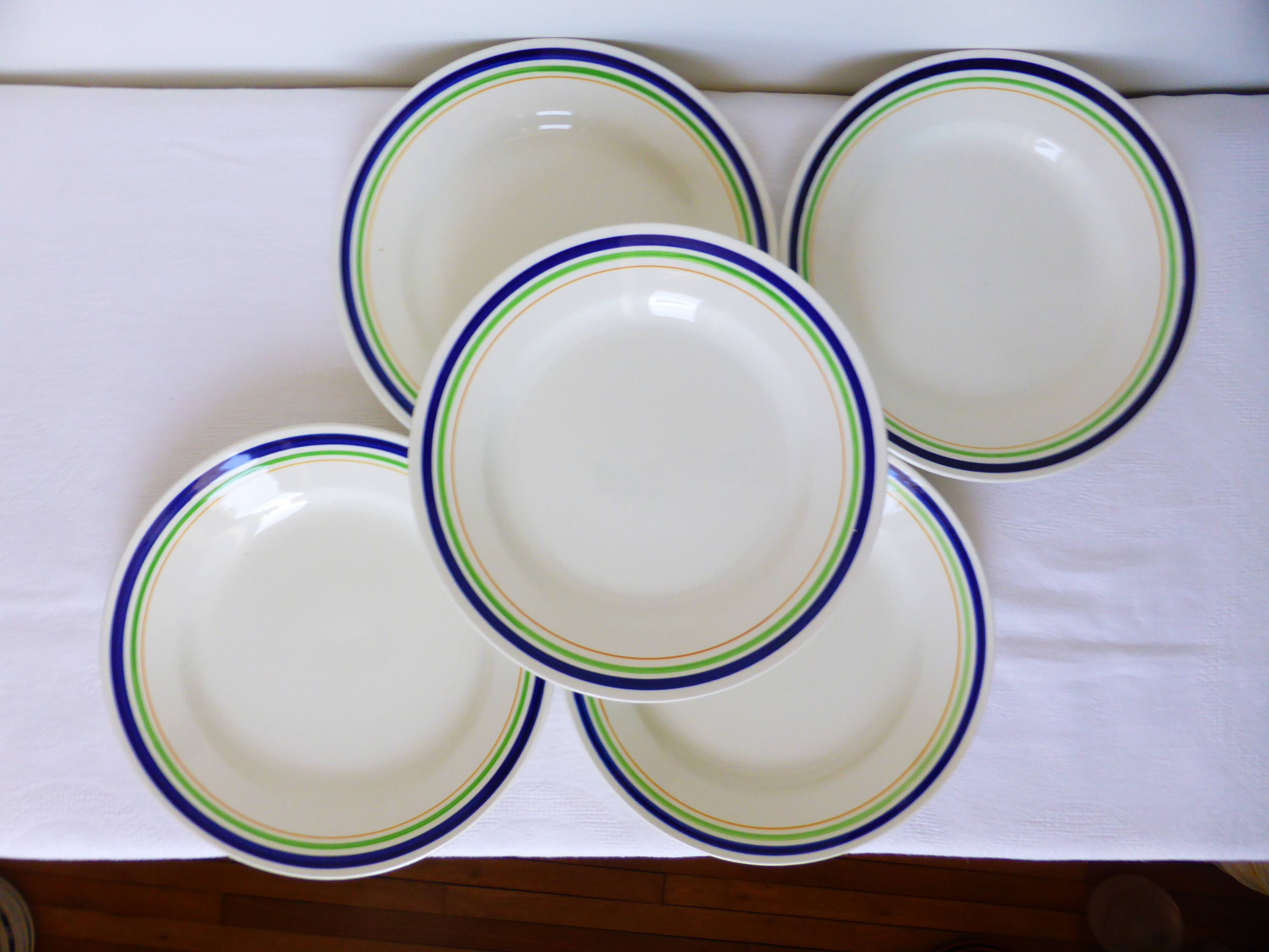 5 flat plates of Gien model Georges 210642