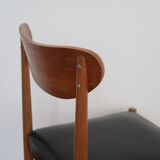 4 Scandinavian chairs skaï black