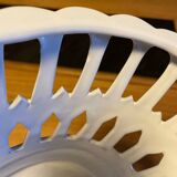 White earthenware fruit basket