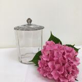 Old glass and silver metal candy