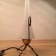 Atypical opaline brass lamp 50s