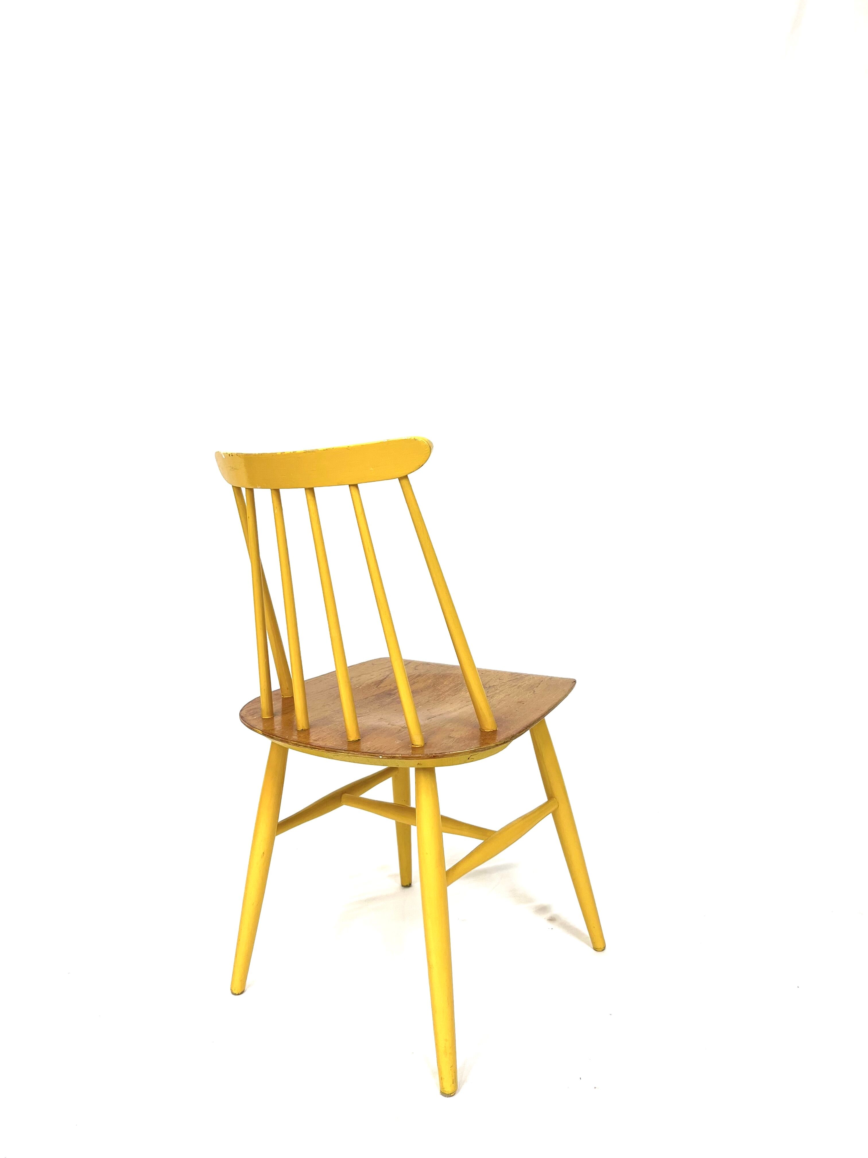 Set of 4 "Fanett" chairs Ilmari Tapiovaara Sweden 1960