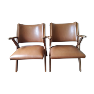 Paire de fauteuils Dal Vera, 1950