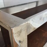 Art deco coffee table in glass and chrome