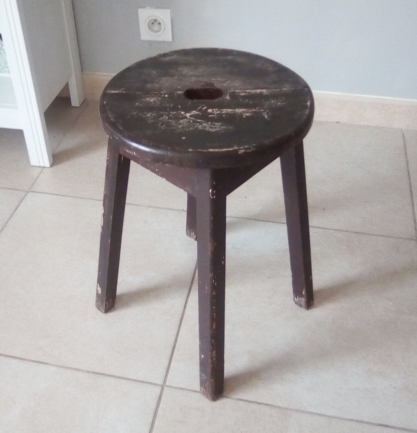 Vintage solid wood stool