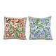 Set of 2 vintage embroidered cushion covers 48x48 cm