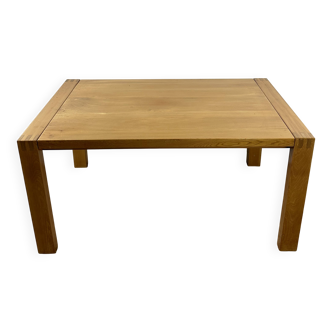 Extendable table in solid oiled elm by maison regain 1970