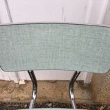 Formica table set with extensions + 4 Plastilux chairs