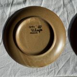 Set of 6 dessert plates in stoneware Village France D20