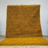 Traditional yellow Moroccan wool rug size 150 x 250 cm