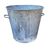 Old galvanized zinc basin