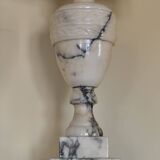 Alabaster lamp base - white stone lamp