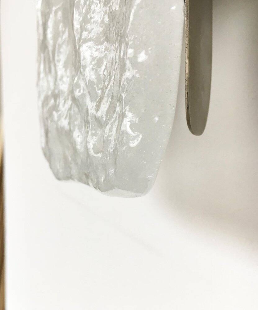 Frosted glass wall lamp by Kalmar Franken KG, 1960s.