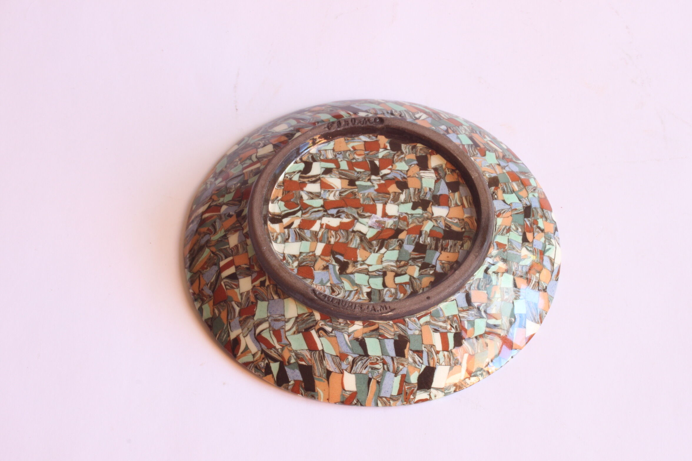 Neriage mosaic tea set by Jean Gerbino, Vallauris.