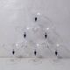 6 champagne glasses in Arques crystal Venice sapphire