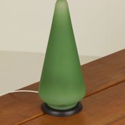 Lampe "cone" en verre dépoli vert, France c. 1990