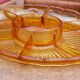 Art Deco Plat de service apéritif Art déco en verre ambré