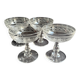 4 coupes à champagne Baccarat gravure Grecque inclinée